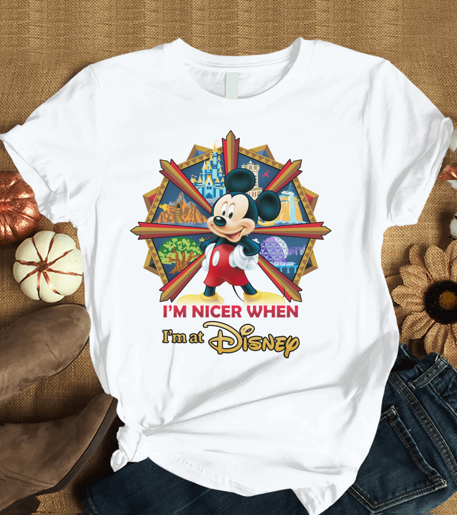 I'm Nicer When I'm At Disney Mickey T-Shirt
