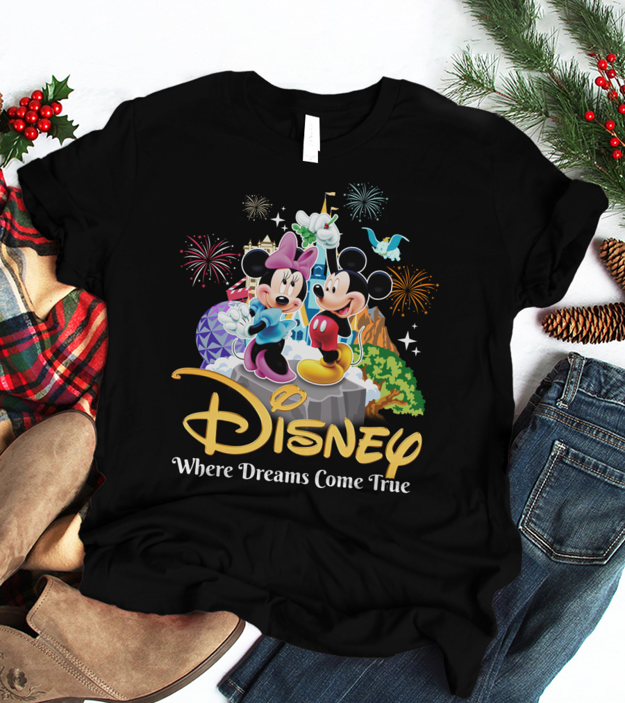 Disney Mickey And Minnie Where Dreams Come True T-Shirt