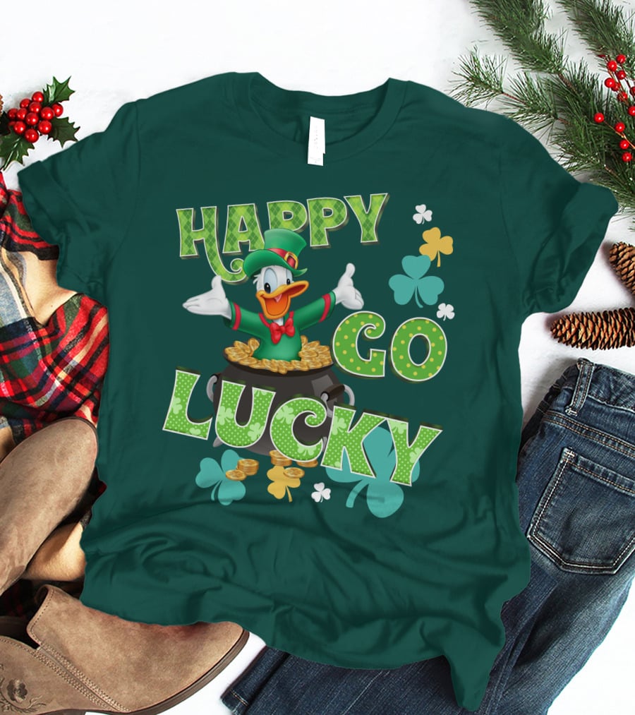 Happy Go Lucky Donald Duck St. Patrick's Day T-Shirt