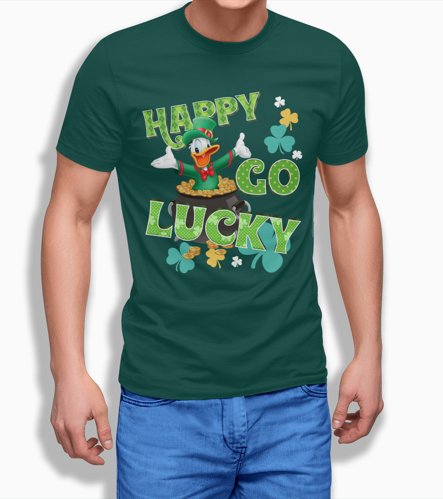 Happy Go Lucky Donald Duck St. Patrick's Day T-Shirt