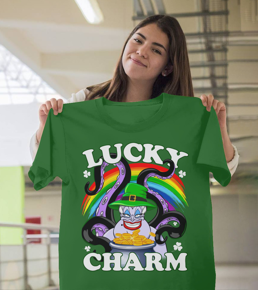 Lucky Charm Ursula Rainbow Coins Shamrocks T-Shirt