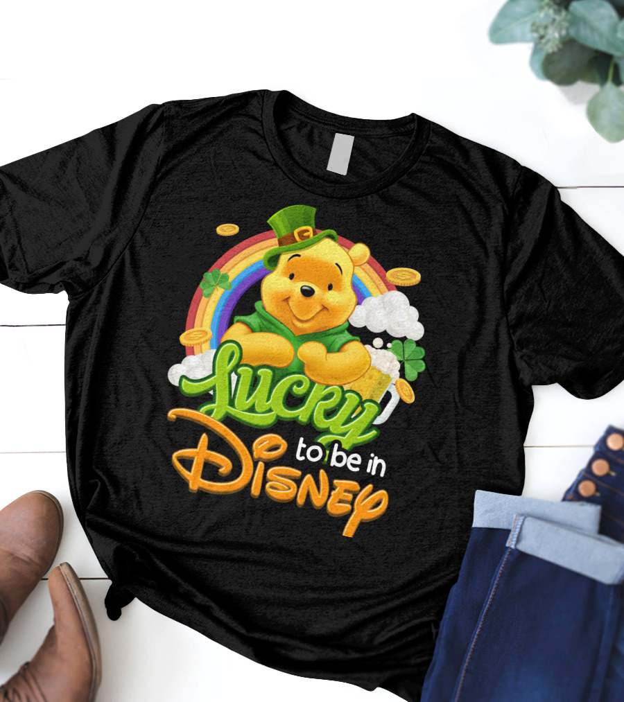 Lucky To Be In Disney Pooh T-Shirt
