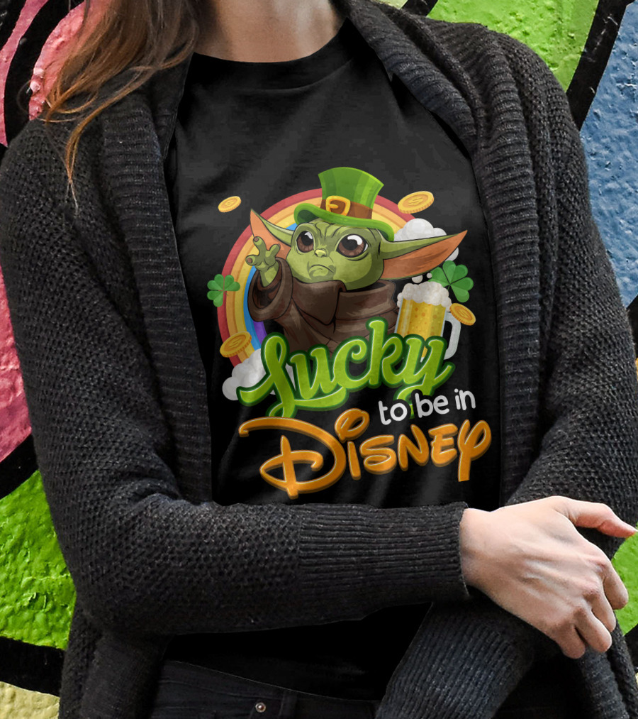 Lucky To Be In Disney Yoda St. Patrick's Day T-Shirt