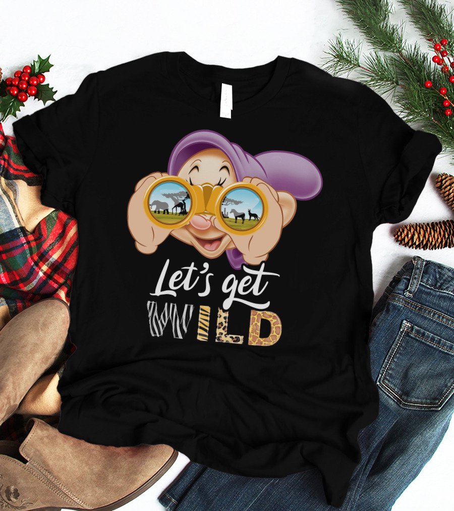 Dopey Let's Get Wild Binoculars Safari Adventure T-Shirt