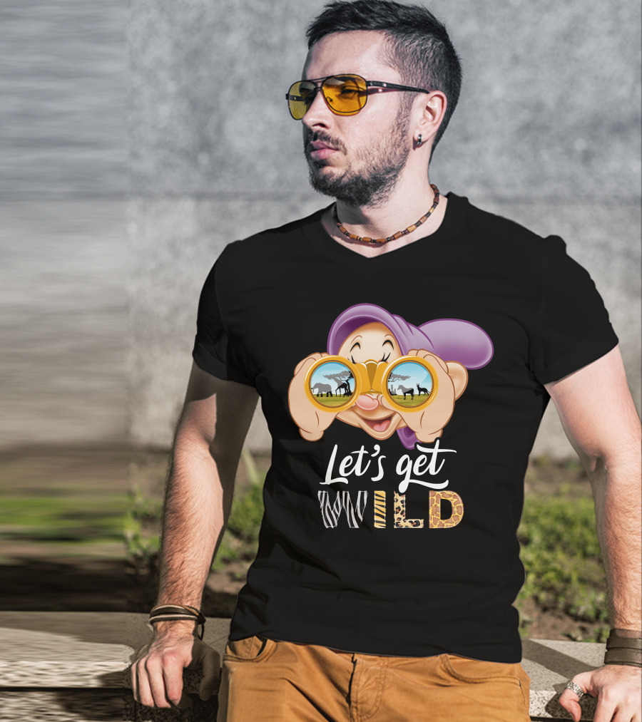 Dopey Let's Get Wild Binoculars Safari Adventure T-Shirt