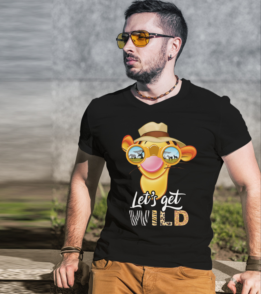 Let's Get Wild Tigger Safari Sunglasses Hat T-Shirt