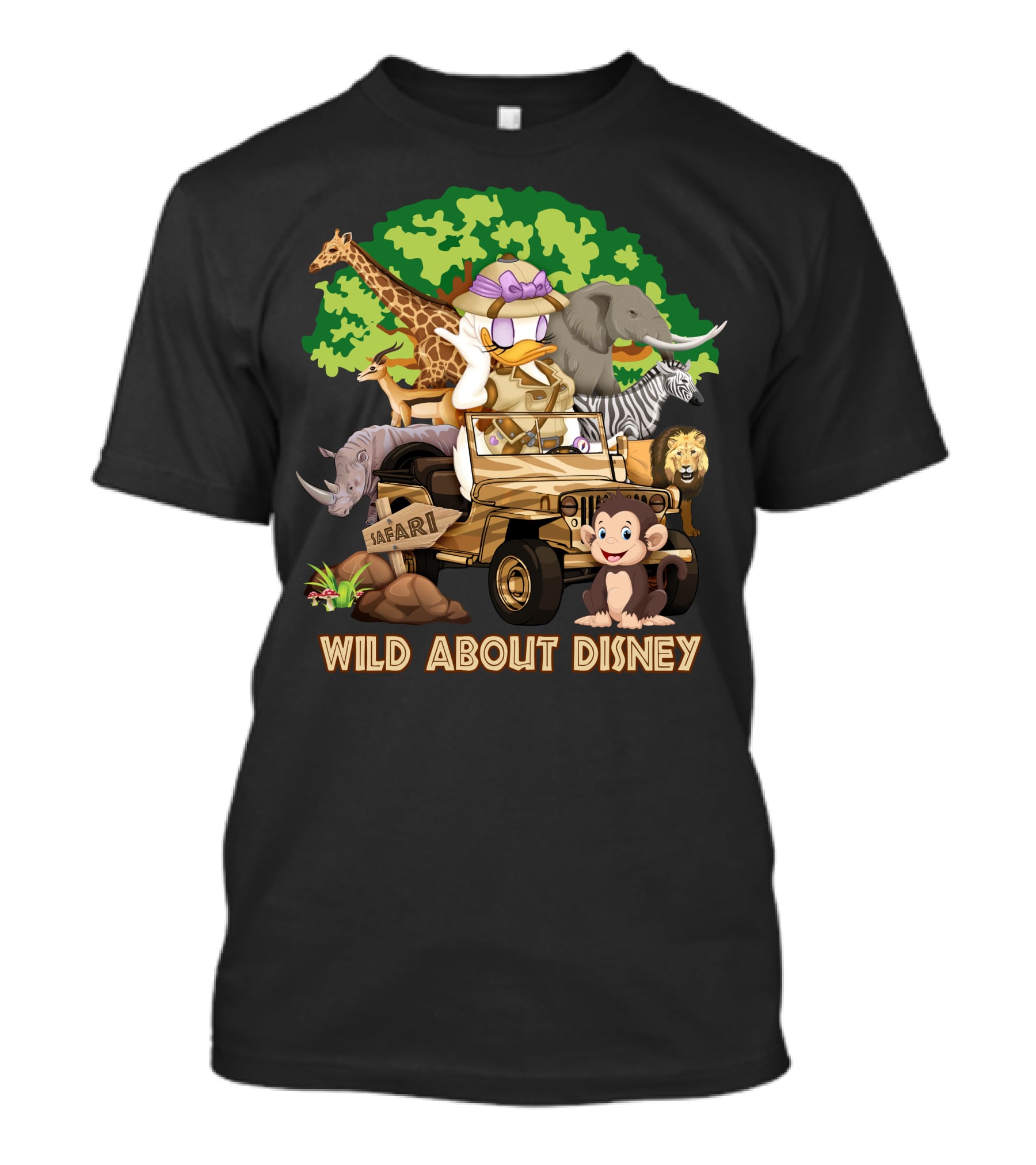 Wild About Disney Safari With Daisy Duck And Jungle Animals T-Shirt