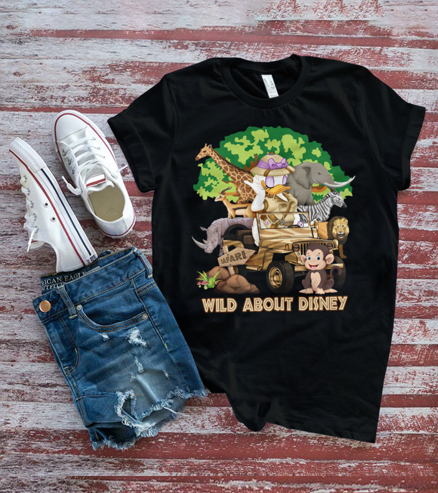 Wild About Disney Safari With Daisy Duck And Jungle Animals T-Shirt