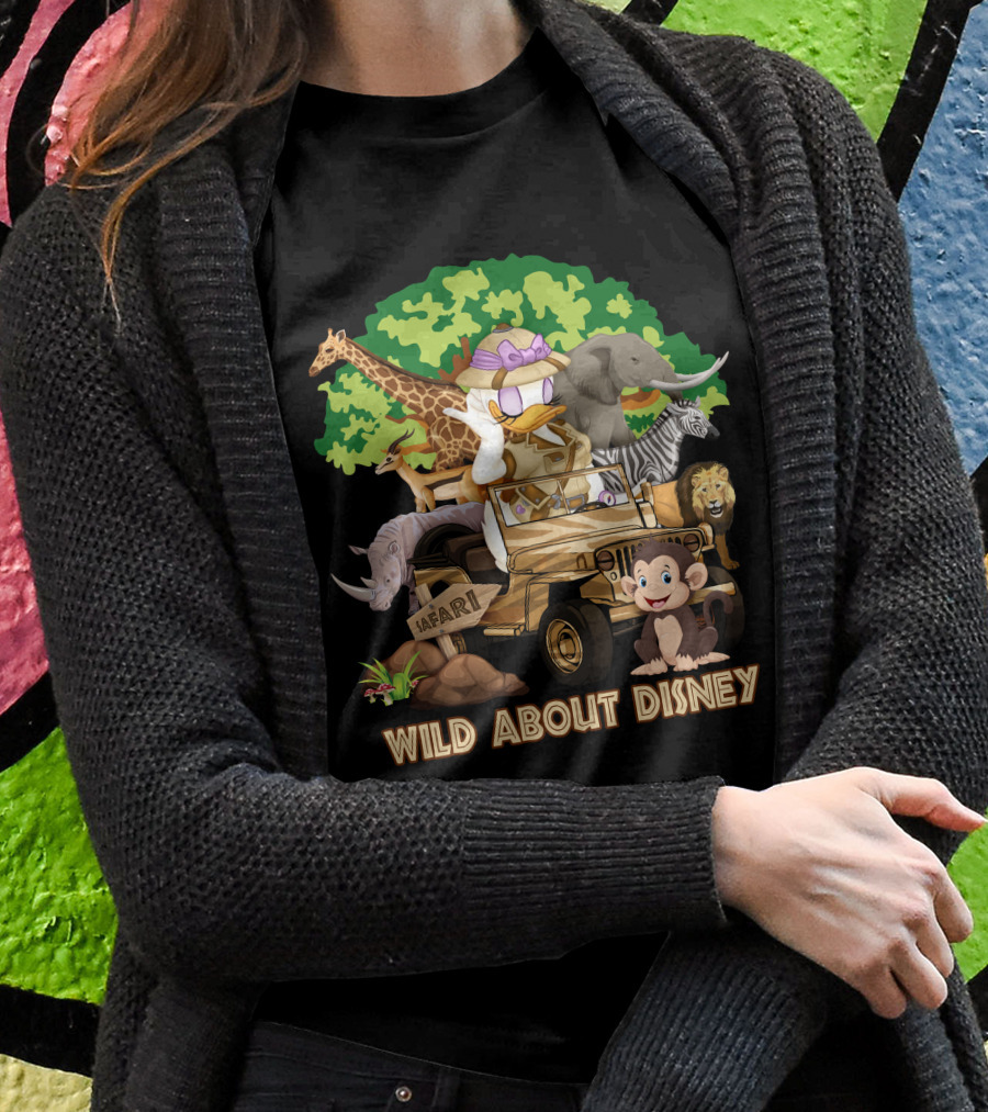 Wild About Disney Safari With Daisy Duck And Jungle Animals T-Shirt
