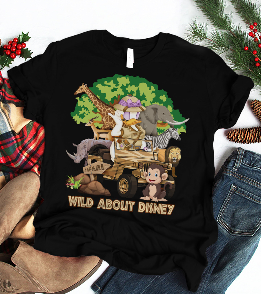 Wild About Disney Safari With Daisy Duck And Jungle Animals T-Shirt