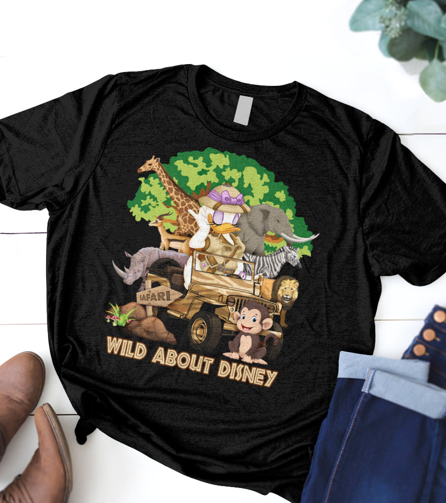 Wild About Disney Safari With Daisy Duck And Jungle Animals T-Shirt