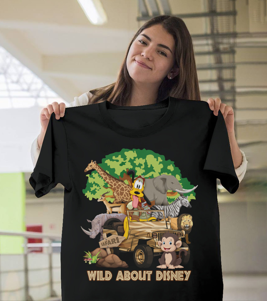 Wild About Disney Safari Adventure With Pluto And Animal Friends T-Shirt