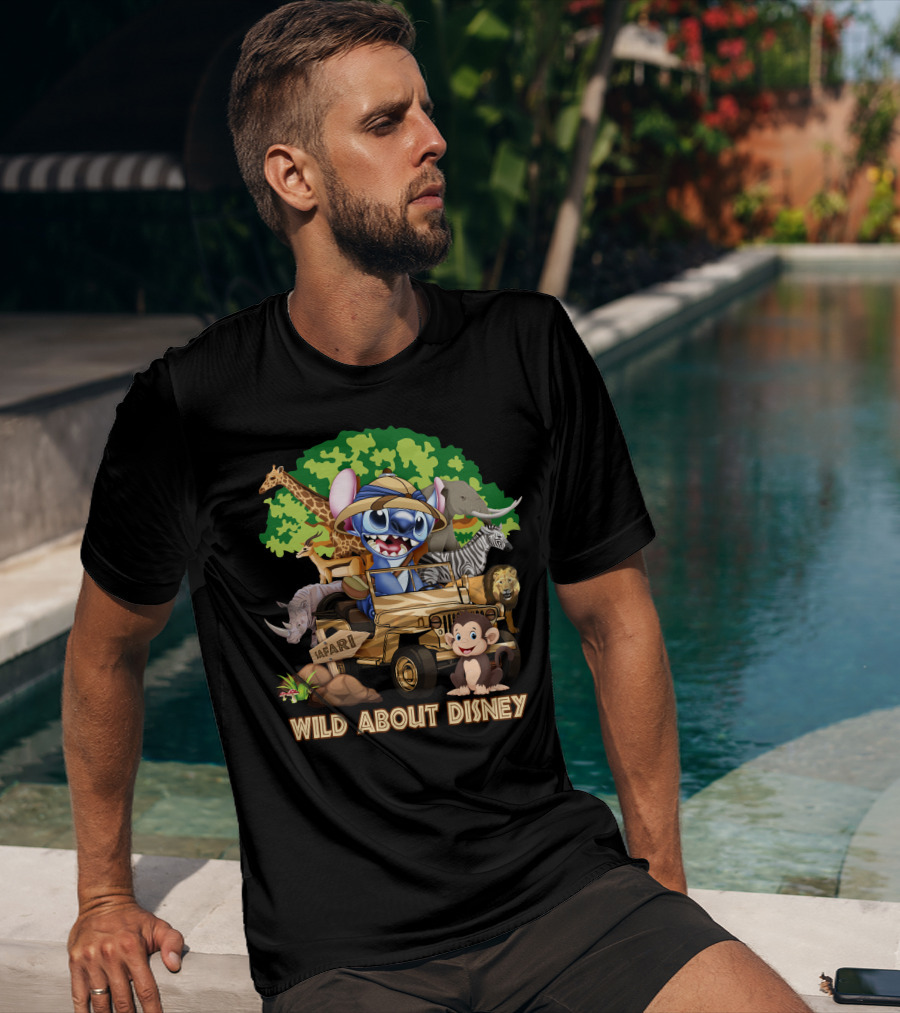 Wild About Disney Safari Stitch With Animals T-Shirt