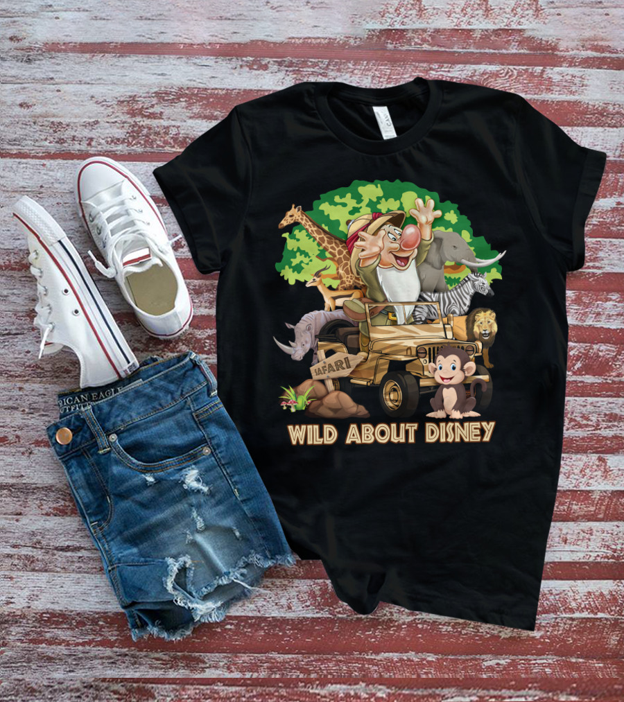 Wild About Disney Safari Grumpy Jeep Adventure With Animals T-Shirt