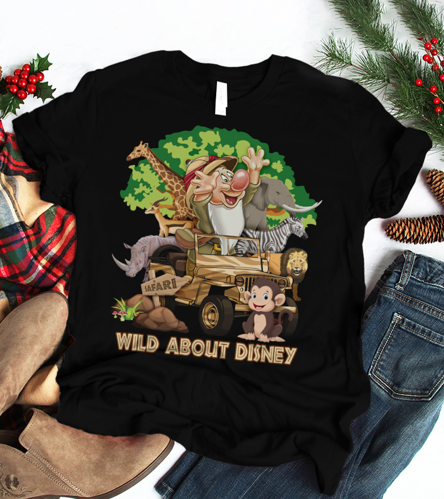Wild About Disney Safari Grumpy Jeep Adventure With Animals T-Shirt