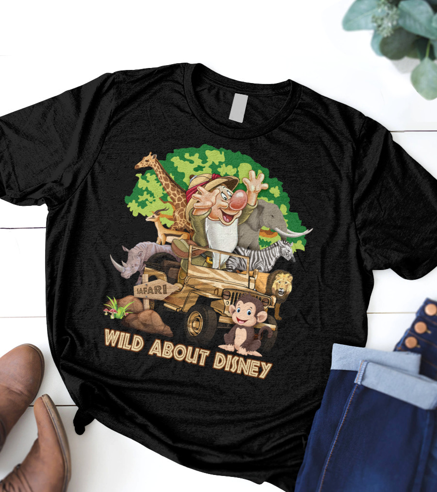 Wild About Disney Safari Grumpy Jeep Adventure With Animals T-Shirt
