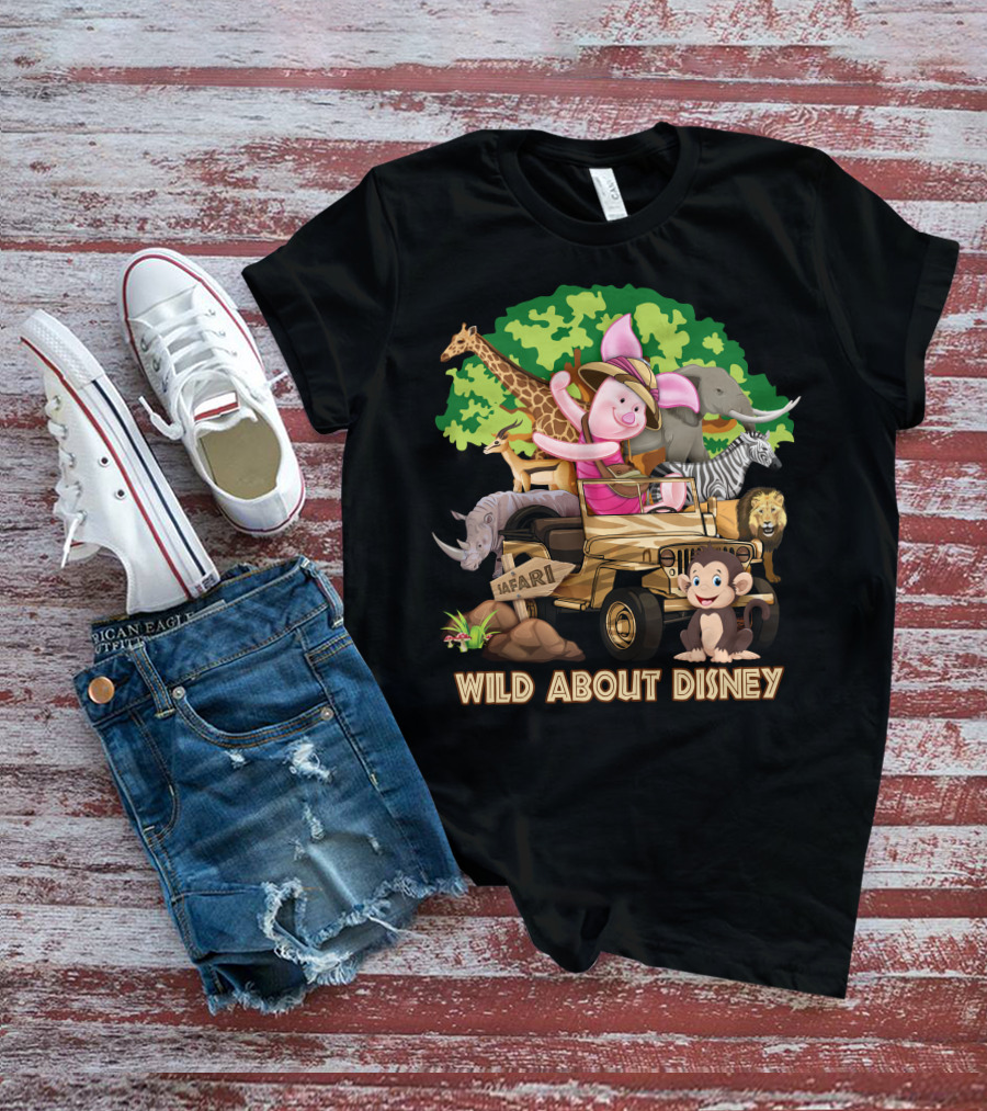 Wild About Disney Safari Piglet Adventure With Animals T-Shirt