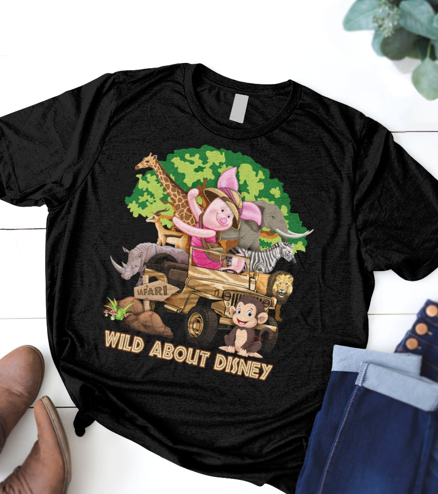 Wild About Disney Safari Piglet Adventure With Animals T-Shirt