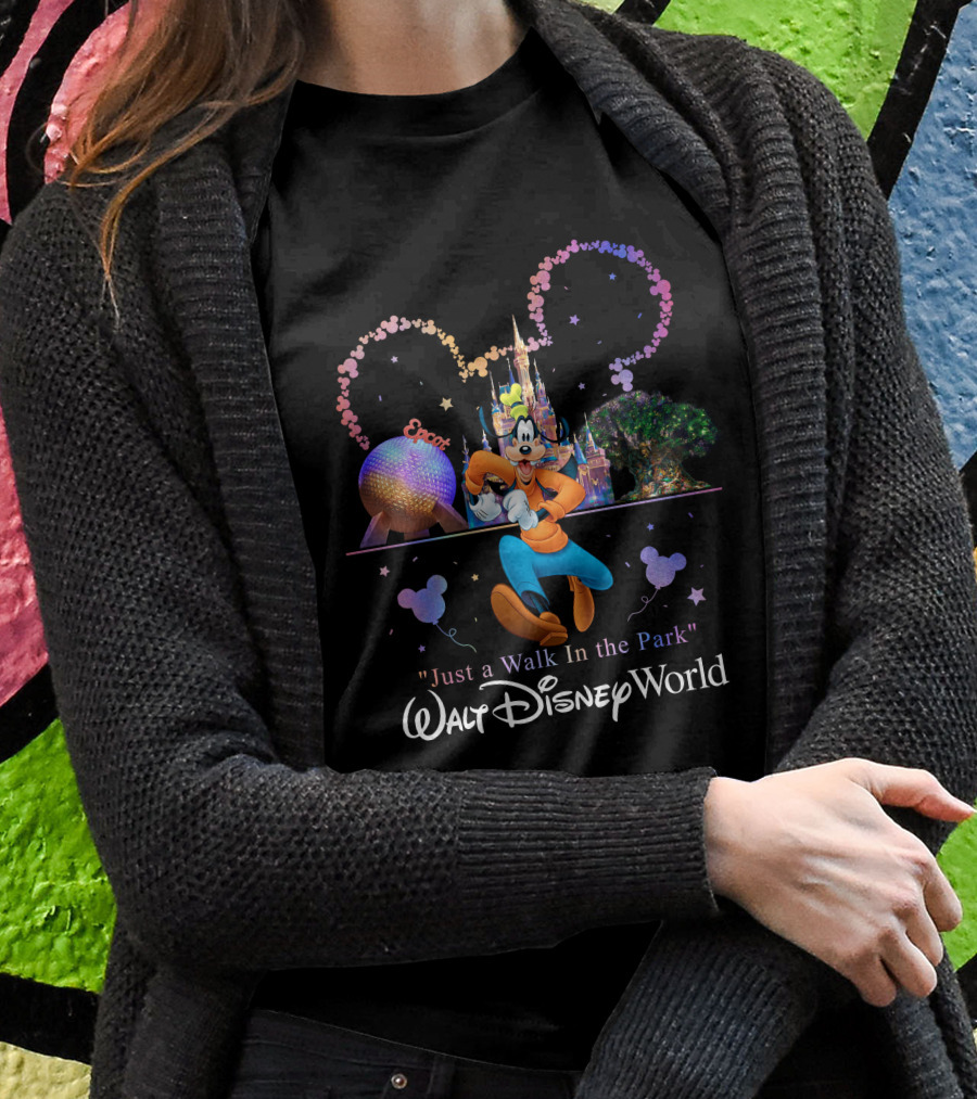 Goofy Just A Walk In The Park Walt Disney World Epcot T-Shirt