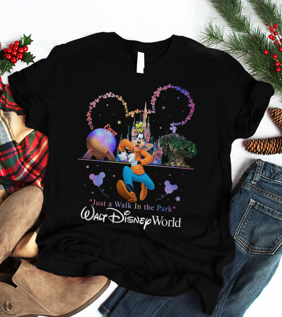 Goofy Just A Walk In The Park Walt Disney World Epcot T-Shirt