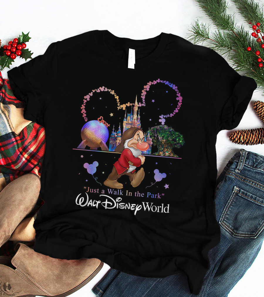 Grumpy Just A Walk In The Park Walt Disney World Epcot T-Shirt