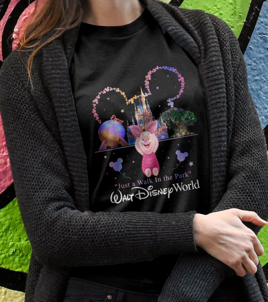 Piglet Walt Disney World Just A Walk In The Park Epcot T-Shirt