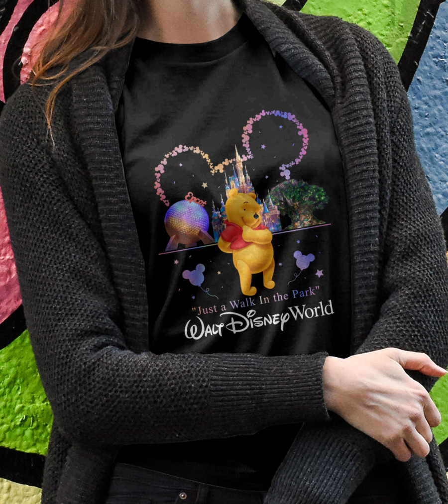 Walt Disney World Just A Walk In The Park Epcot Pooh T-Shirt