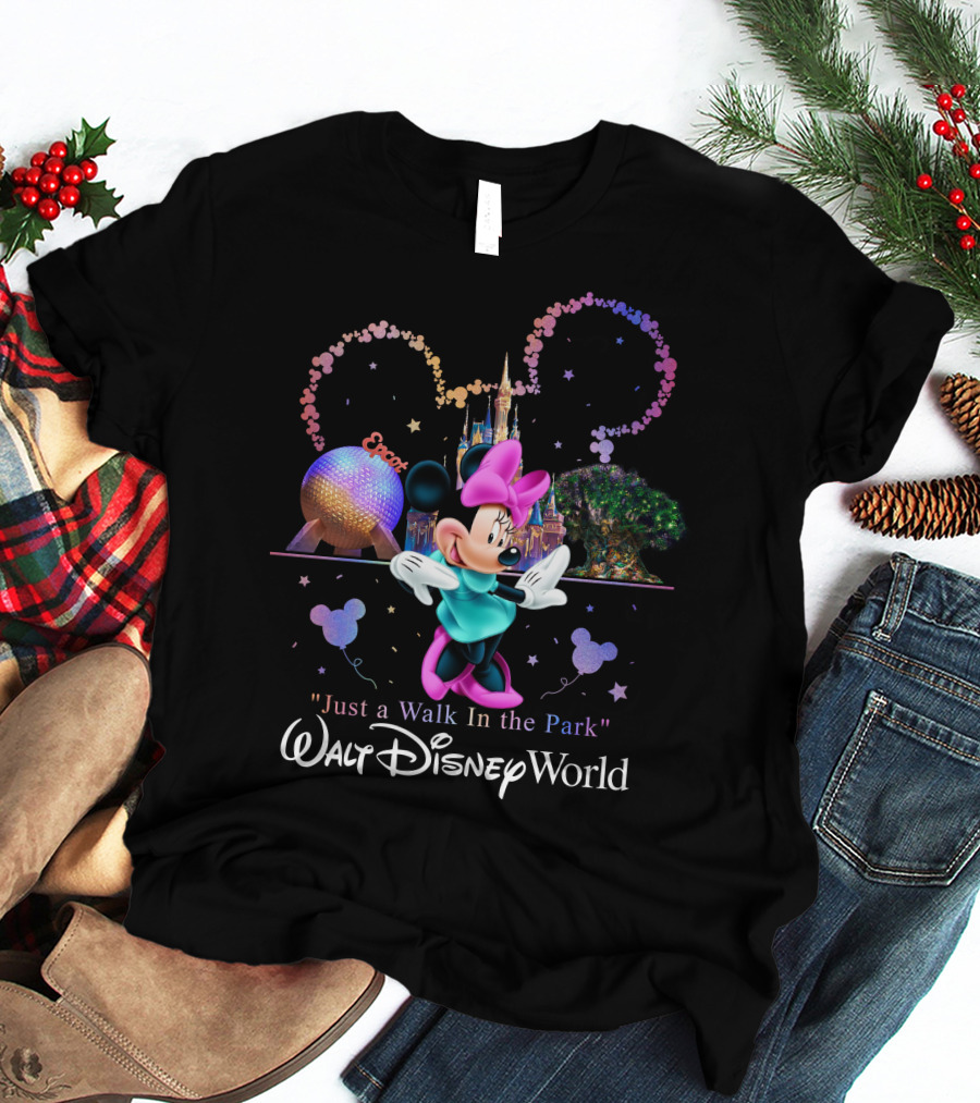 Minnie Just A Walk In The Park Walt Disney World Epcot T-Shirt