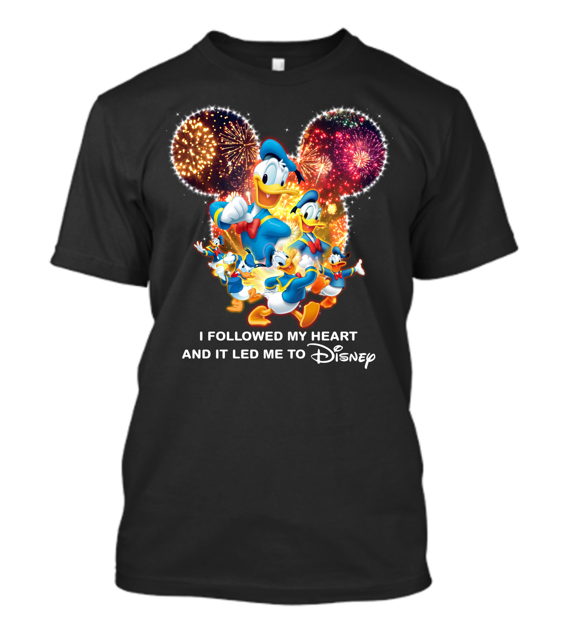 I Followed My Heart And It Led Me To Disney Donald Duck Fireworks Celebration T-Shirt