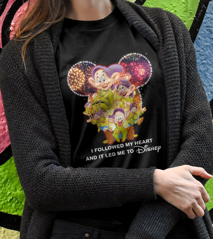 Dopey Fireworks I Followed My Heart And It Led Me To Disney T-Shirt