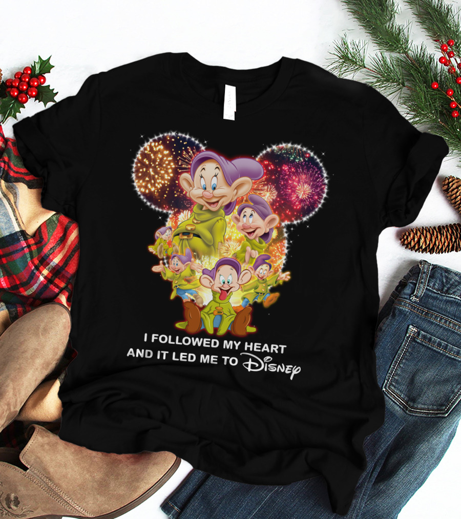 Dopey Fireworks I Followed My Heart And It Led Me To Disney T-Shirt