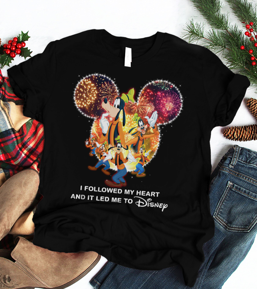I Followed My Heart And It Led Me To Disney Goofy Fireworks T-Shirt