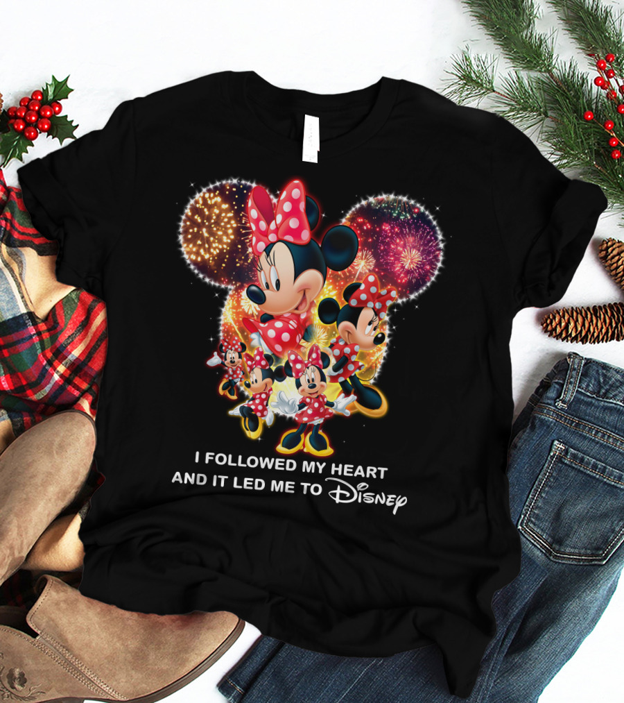 Minnie Mouse Fireworks I Followed My Heart Led Me To Disney T-Shirt