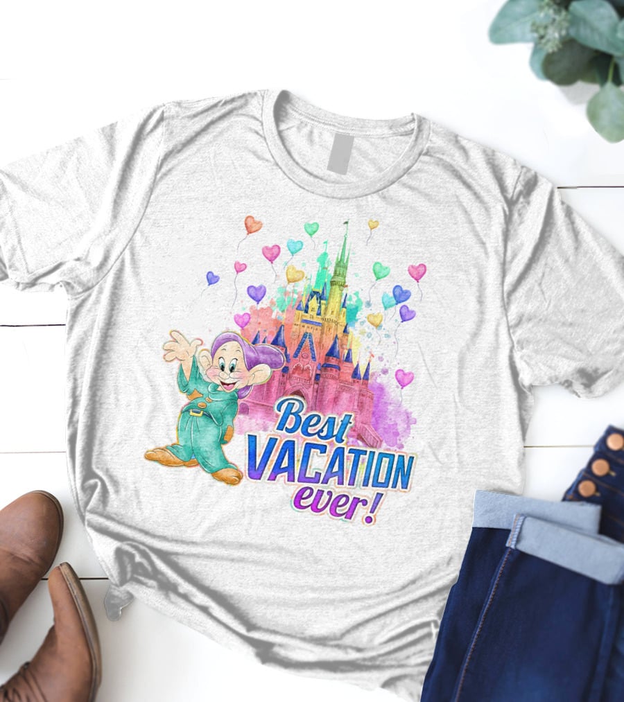 Best Vacation Ever Dopey Castle Hearts T-Shirt