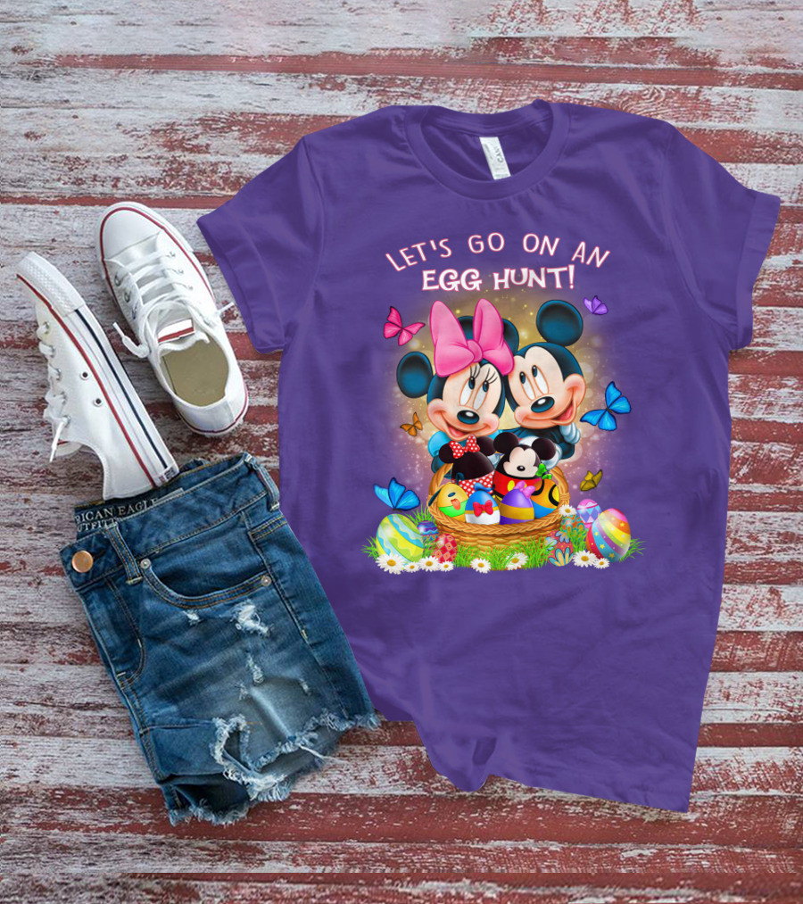 Let's Go On An Egg Hunt Mickey & Minnie T-Shirt