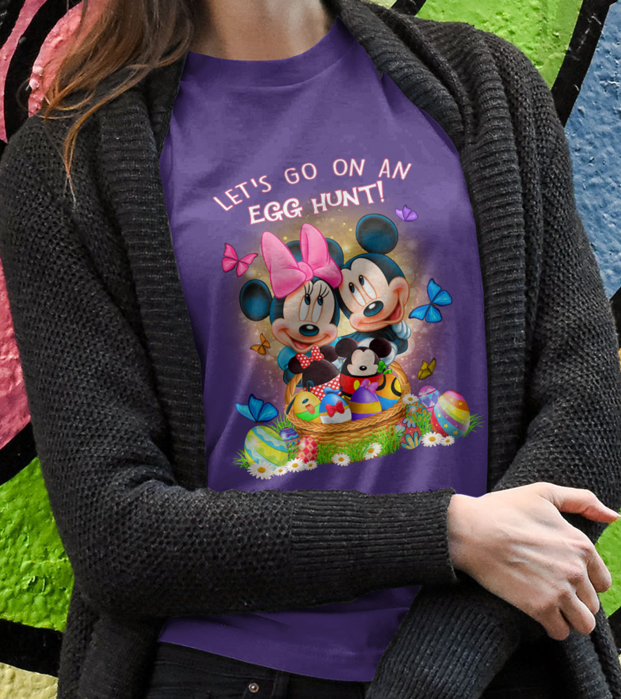 Let's Go On An Egg Hunt Mickey & Minnie T-Shirt