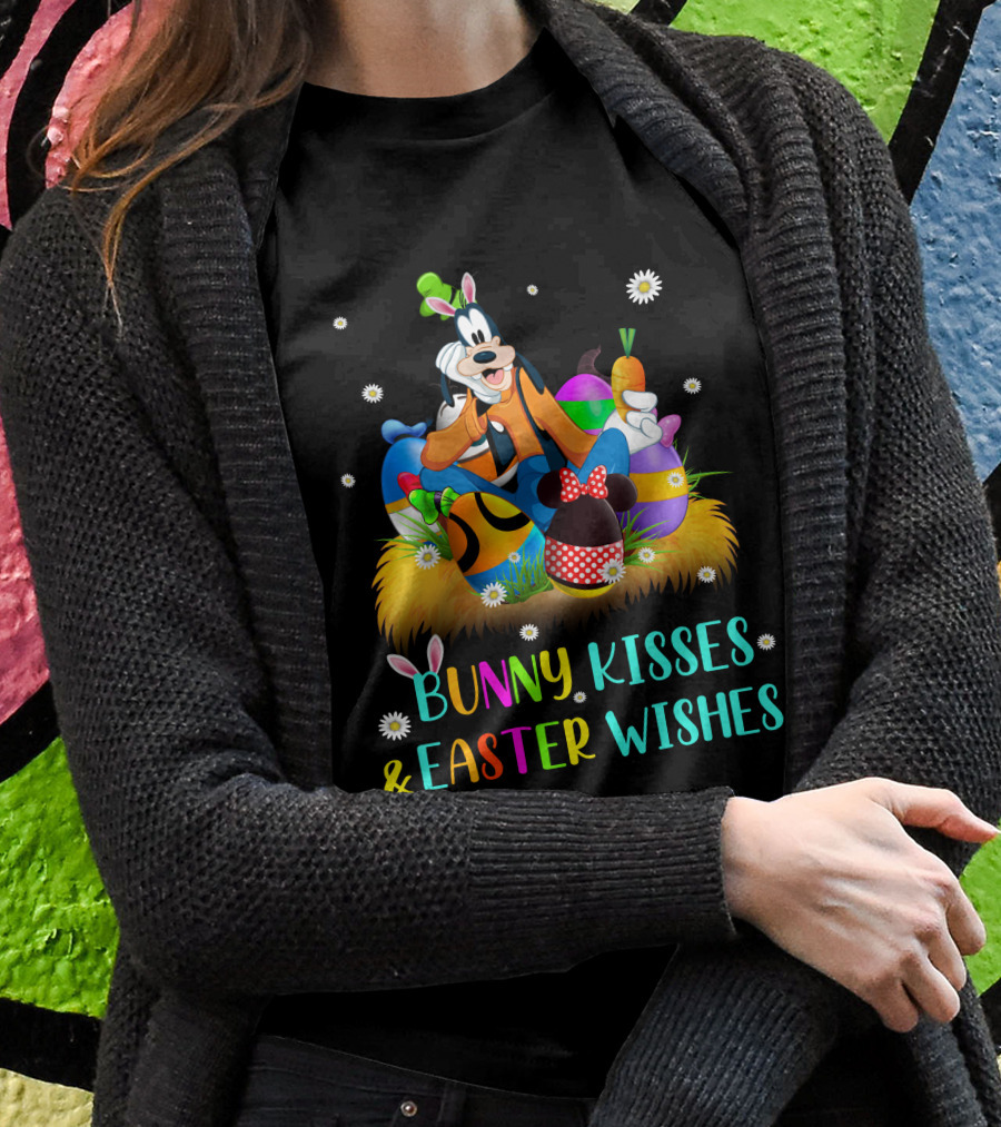 Goofy Bunny Kisses & Easter Wishes T-Shirt