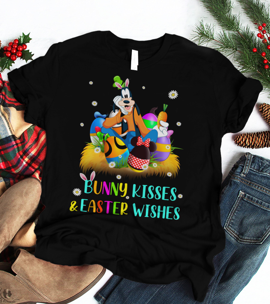 Goofy Bunny Kisses & Easter Wishes T-Shirt