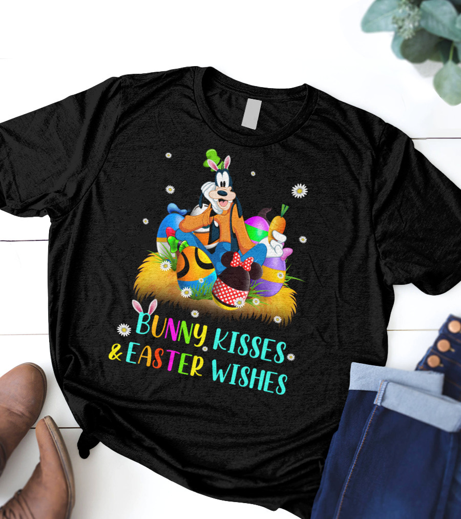 Goofy Bunny Kisses & Easter Wishes T-Shirt