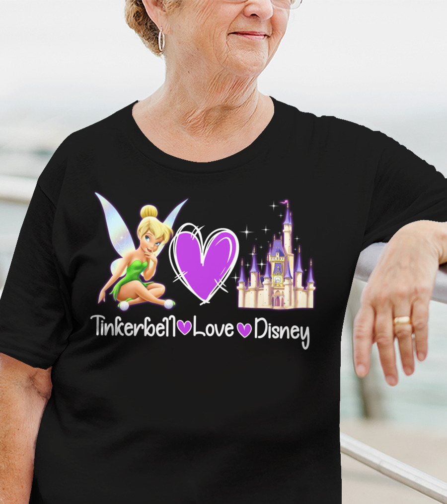 Tinkerbell Love Disney Castle Magic T-Shirt