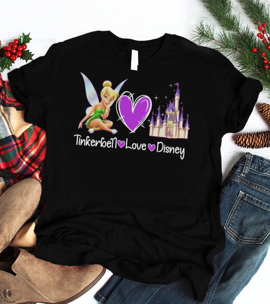 Tinkerbell Love Disney Castle Magic T-Shirt