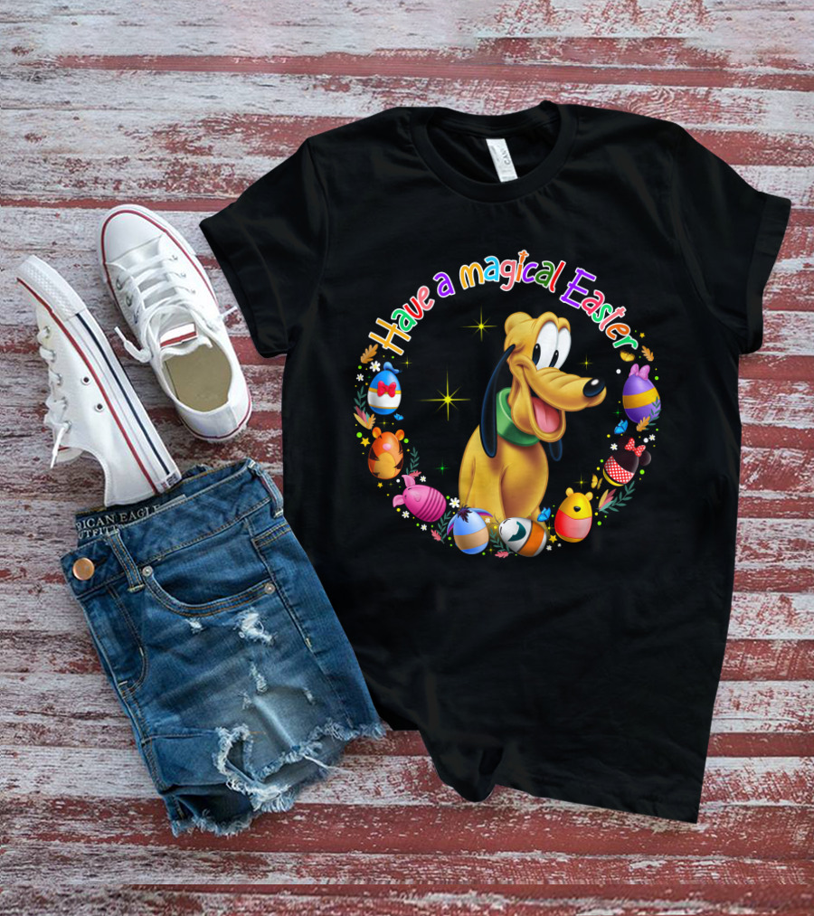 Have A Magical Easter Pluto Disney Holiday Celebration T-Shirt