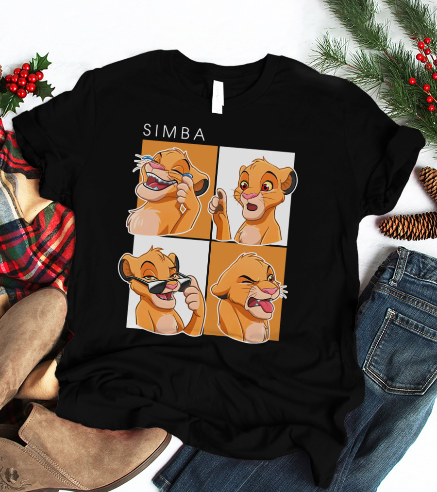Simba Animated Expressions Four Panel T-Shirt