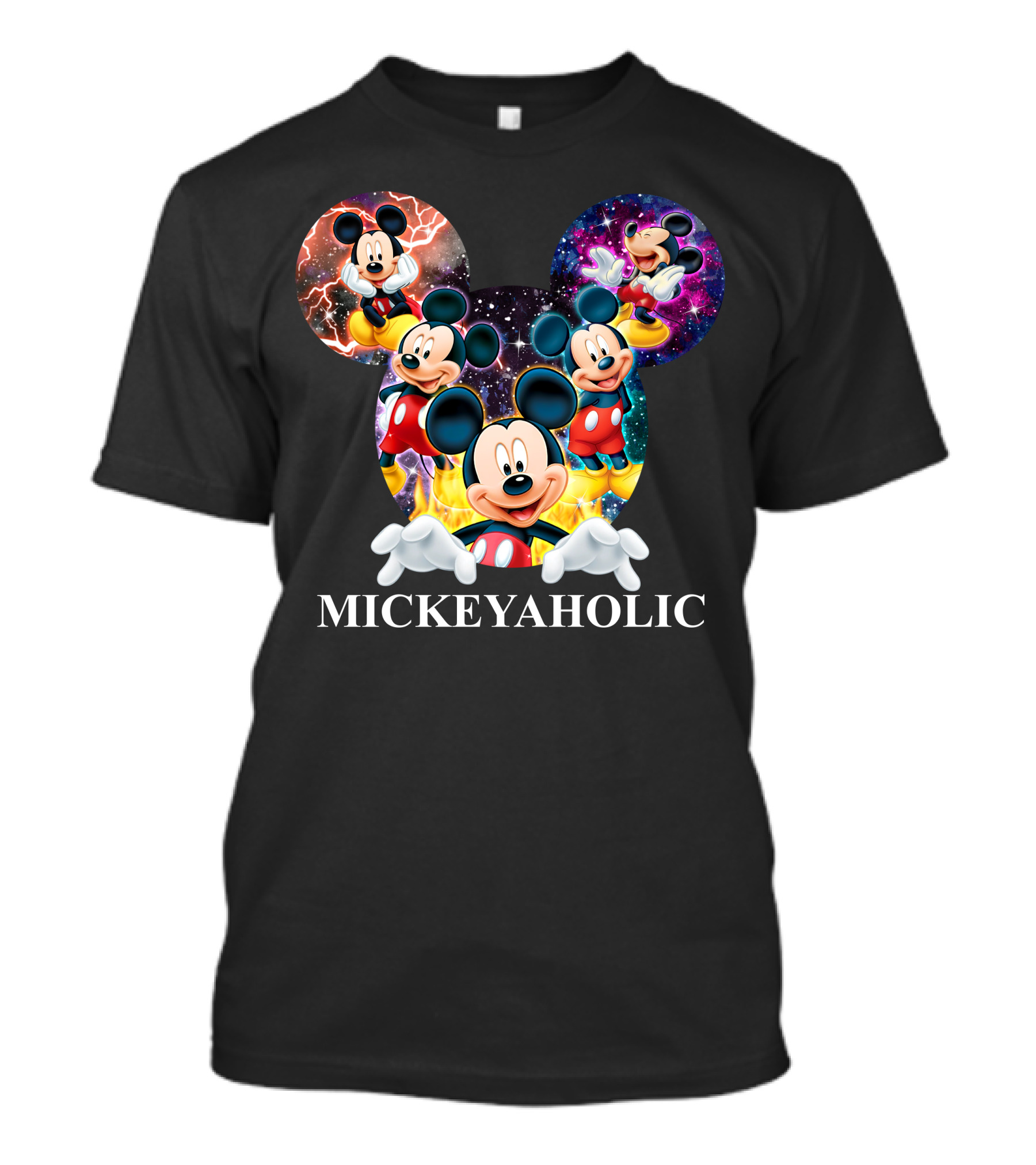 Mickeyaholic Colorful Cosmic Mickey Mouse Extravaganza T-Shirt