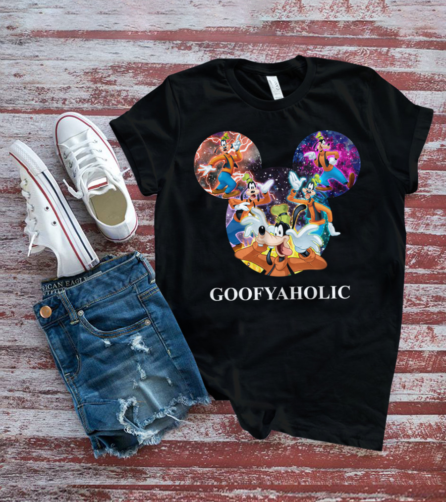Goofyaholic Disney Goofy Cosmic Adventure In Mickey Mouse Ears T-Shirt