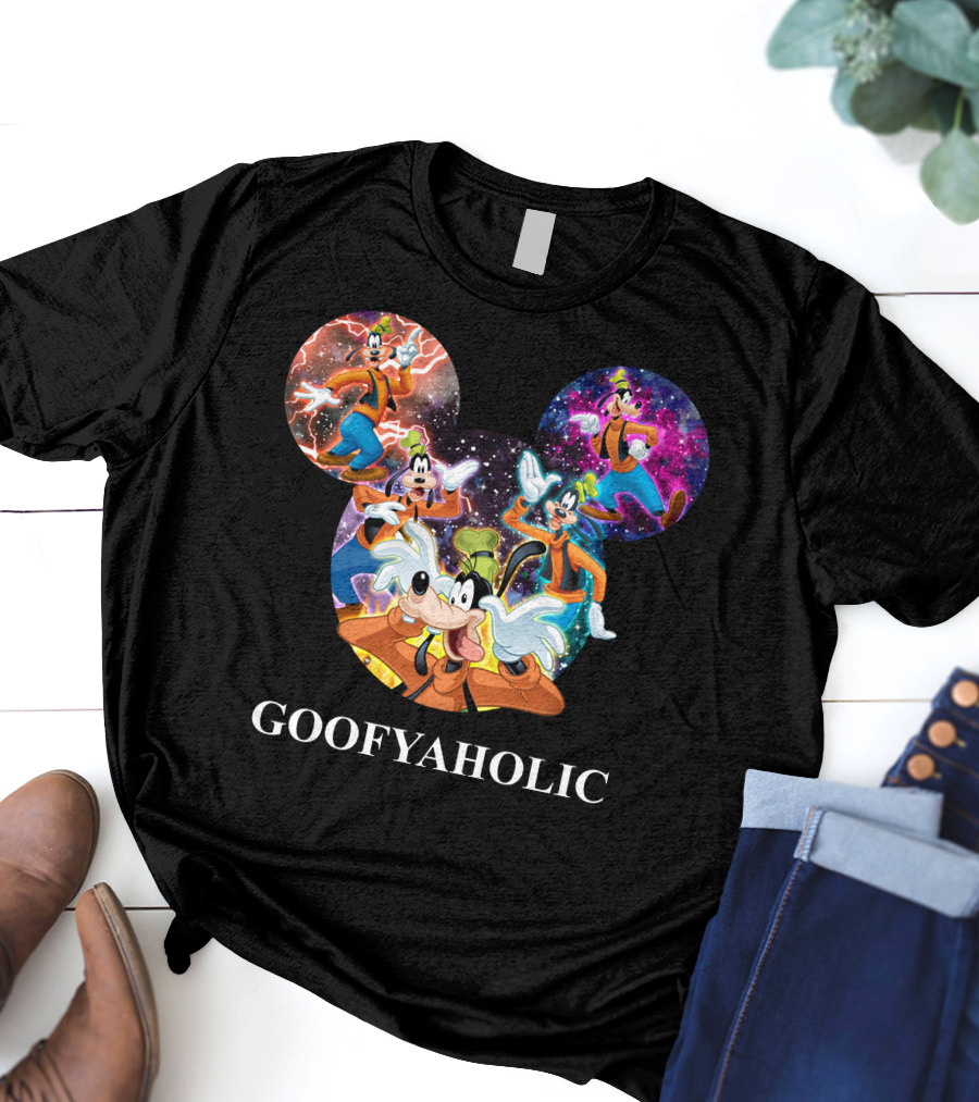 Goofyaholic Disney Goofy Cosmic Adventure In Mickey Mouse Ears T-Shirt