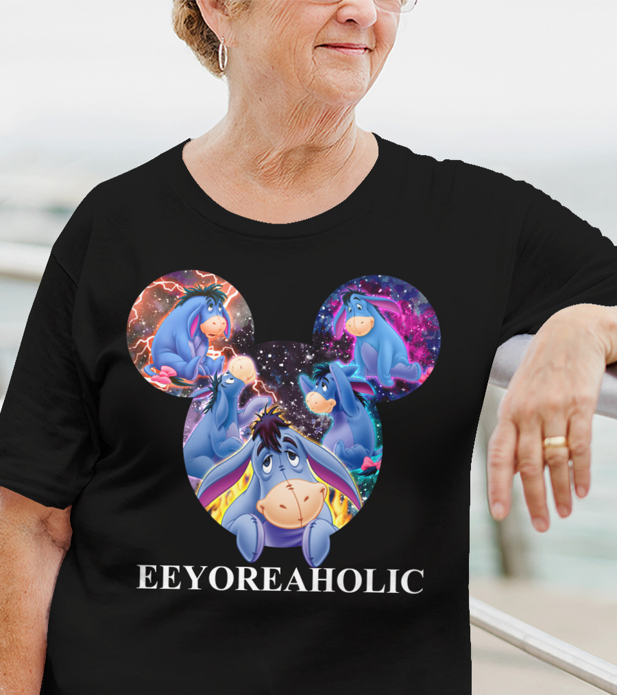 Eeyoreaholic Disney Mickey Mouse Head Galaxy Eeyore T-Shirt