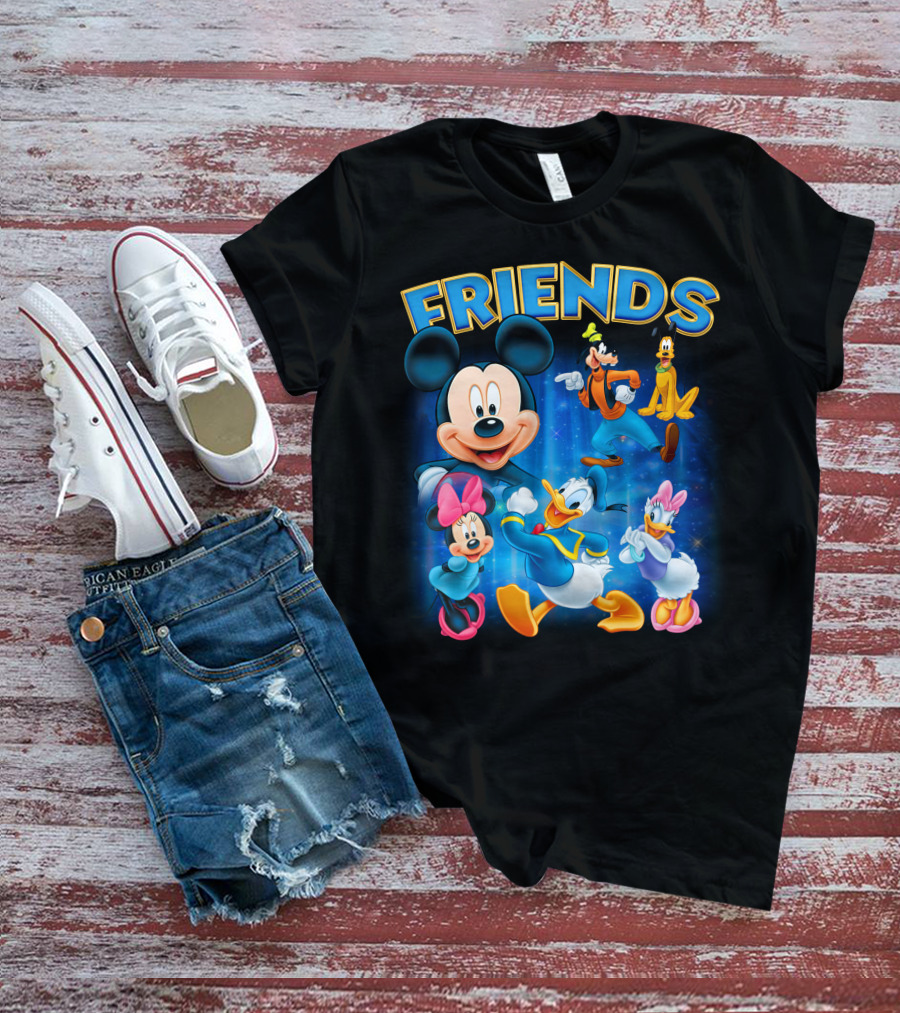 Mickey Mouse And Friends Disney Characters Mickey Mouse Donald Duck Daisy Duck Minnie Mouse Goofy Pluto T-Shirt