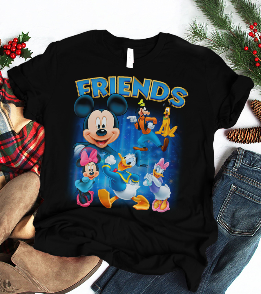 Mickey Mouse And Friends Disney Characters Mickey Mouse Donald Duck Daisy Duck Minnie Mouse Goofy Pluto T-Shirt