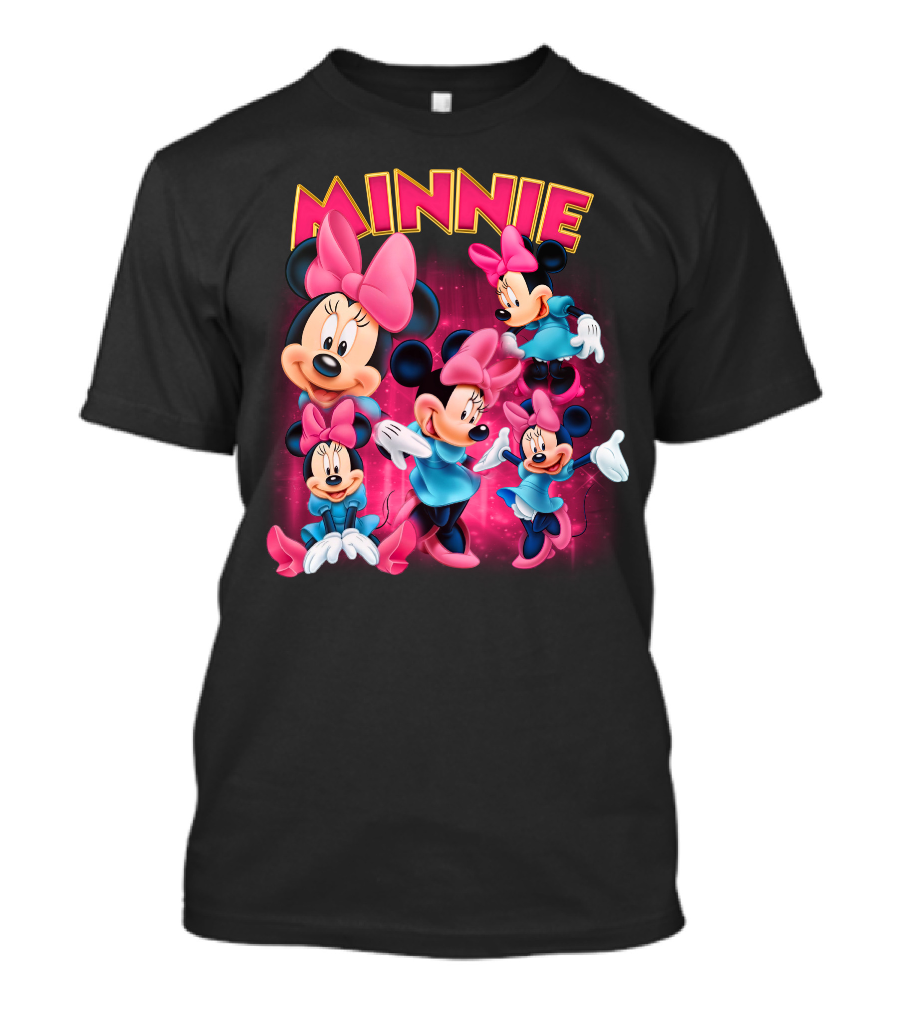 Minnie Mouse Pink And Blue Outfits With Bows T-Shirt